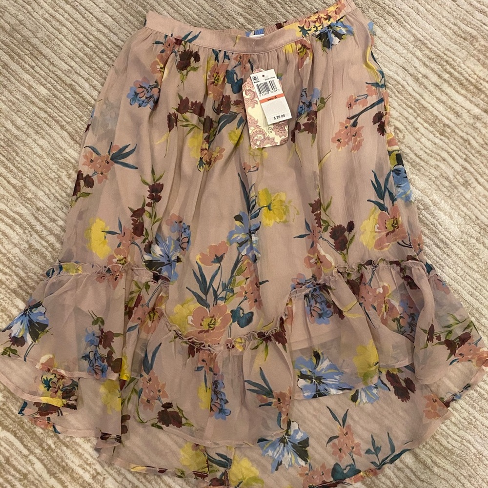 Band of Gypsies Midi Knee length Floral Skirt